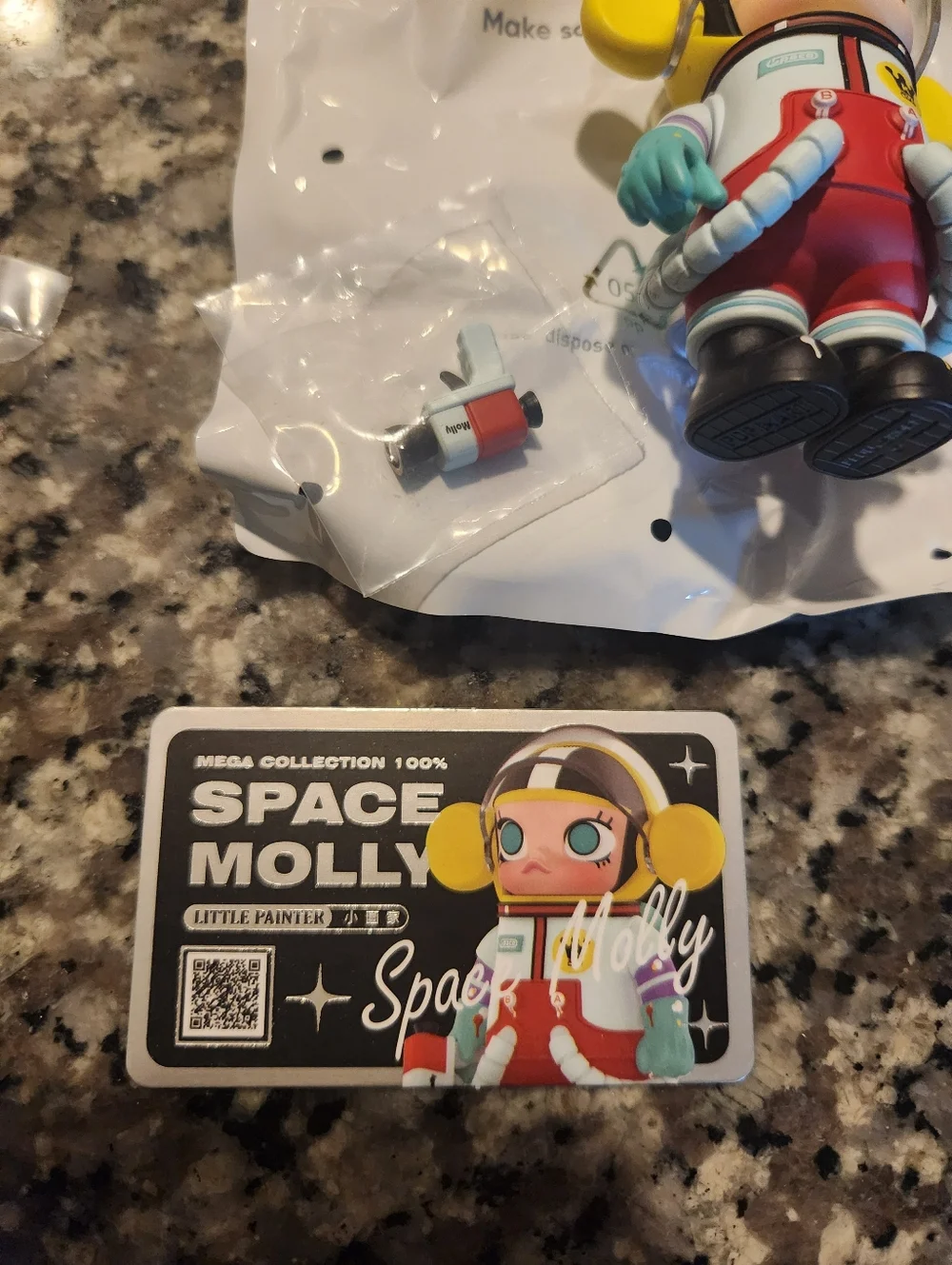 Pop Mart Mega Space Molly Series 1 Little Painter Molly Vinyl Blind Box Figure